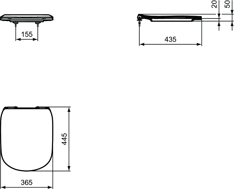 Комплект Ideal Standard Tesi Prosys Solea M1 безободковый подвесной унитаз + крышка-сиденье + встраиваемая инсталляция и механическая панель смыва T355101PT - 8 изображение