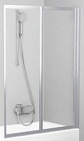 Шторка на ванну Ravak VS2 105 сатин+ прозрачное стекло, серый