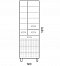 Шкаф-пенал Corozo Денвер 60 см SP-00000535 белый - 3 изображение