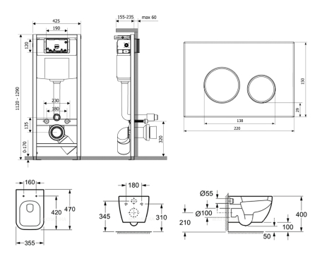 Комплект подвесной унитаз Lavinia Boho One Compacto, микролифт, 87040071 - 7 изображение