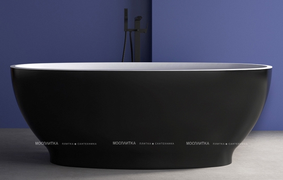Акриловая ванна Abber 165х80 см AB9207MB, черный - 2 изображение