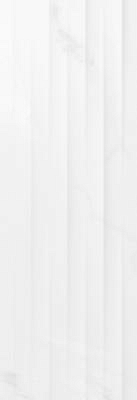 Керамическая плитка Meissen Плитка Elegance рельеф полосы белый 25х75