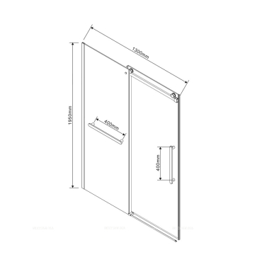 Душевая дверь Vincea Como Soft VDS-1CS130CL, 130, хром, стекло прозрачное - 3 изображение