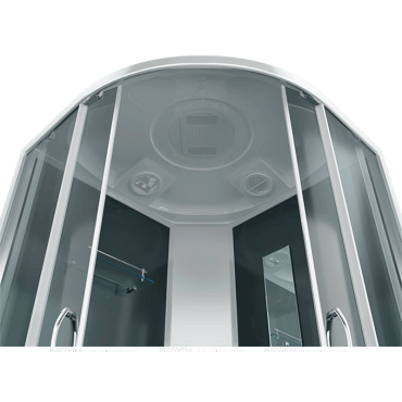 Душевая кабина Erlit Comfort 100х100 см ER3510P-C4-RUS профиль серебристый, стекло тонированное - 7 изображение