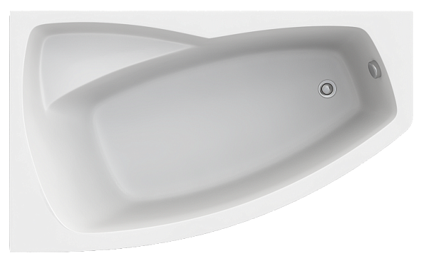 Акриловая ванна Bas Камея левая 160х95 с каркасом В 00119