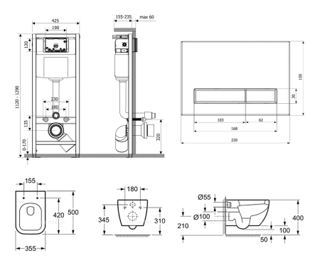 Комплект подвесной унитаз Lavinia Boho One Compacto, микролифт, 87040051 - 7 изображение