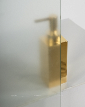 Душевая шторка на ванну BelBagno Unique 150х140 см UNIQUE-VF-2-150/180-140-M-Cr профиль хром, стекло матовое - 4 изображение