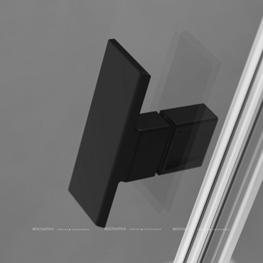 Душевой уголок Radaway Nes KDJ I 90х90 см левый, стекло прозрачное, профиль черный - 4 изображение