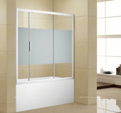 Шторка для ванны Aquanet Practic AE10-B-150H150U-CP, прозрачное стекло - 2 изображение