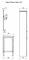 Тумба с раковиной ASB-Woodline Римини Nuovo 60 белый/патина серебро, 10183 - 5 изображение