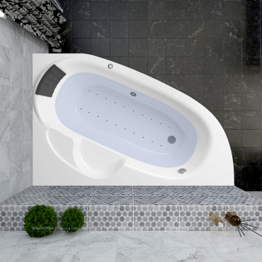Акриловая ванна Lavinia Boho Bell Pro, 140x95 см. правая, 361300AC - 3 изображение