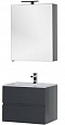 Комплект мебели для ванной Aquanet Алвита 70 серый антрацит - 3 изображение