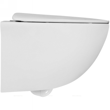 Унитаз подвесной безободковый Bond Oval F05-10 с крышкой-сиденьем микролифт белый - 2 изображение