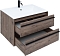 Комплект мебели для ванной Aquanet Lino 80 см, черный, коричневый - 4 изображение