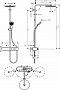 Душевая стойка Hansgrohe Pulsify Showerpipe 260 1jet 24220000 с термостатом, хром - 2 изображение