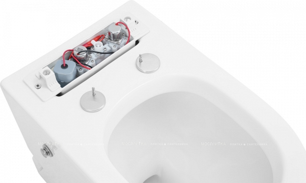 Унитаз приставной с импульсным смывом Abber Bequem AC1115P с крышкой-сиденьем микролифт, белый - 10 изображение