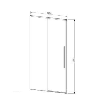 Душевая дверь Vincea Slim-N 130, черный, стекло прозрачное VDS-4SN130CLB - 4 изображение