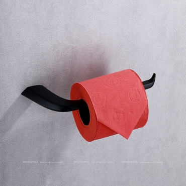 Держатель туалетной бумаги Abber Nord AA1531B матовый черный - 2 изображение