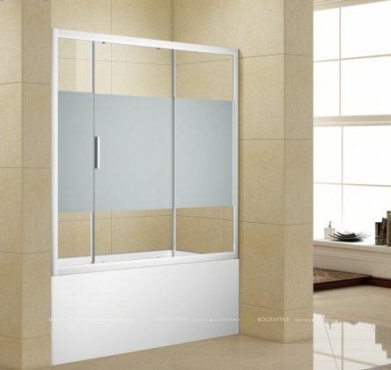 Шторка для ванны Aquanet Practic AE10-B-170H150U-CP, прозрачное стекло - 2 изображение