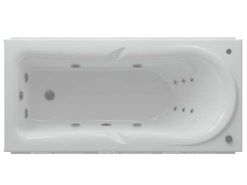 Акриловая ванна Aquatek Леда 170 см на объемном каркасе - 2 изображение
