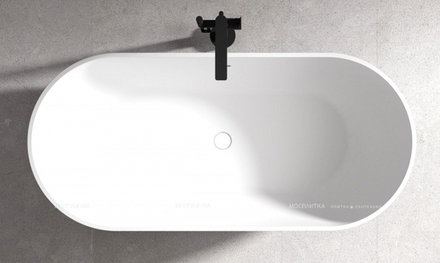 Акриловая ванна 172х79 см Abber AB9241MB матовый черный - 4 изображение