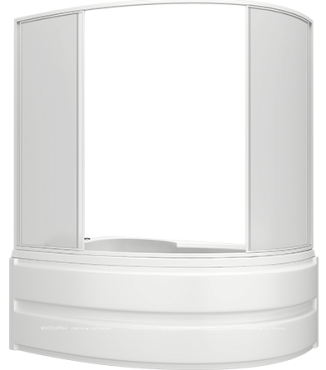 Шторка для ванны Bas Сагра пластик Вотер - 2 изображение