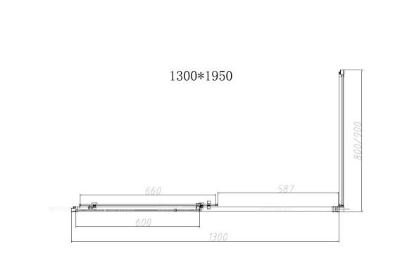 Душевой уголок Vincea Slim-N 130*90, хром, стекло прозрачное VSR-4SN9013CL - 5 изображение
