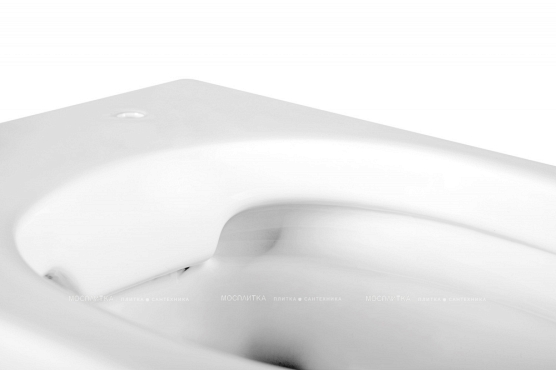 Унитаз подвесной безободковый Abber Bequem AC1103 с крышкой-сиденьем микролифт, белый - 4 изображение