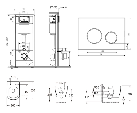 Комплект подвесной безободковый унитаз Lavinia Boho Bell Pro Rimless, микролифт, 75110034 - 7 изображение