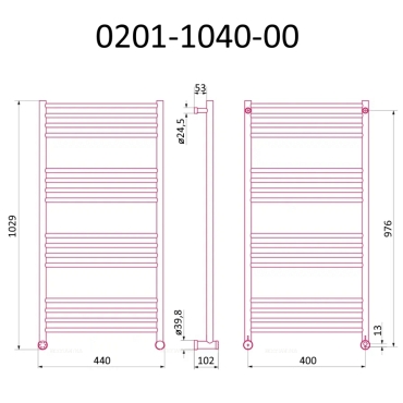 Полотенцесушитель электрический Izgib ЭДР ODYSSEY 1000х400 левый (хром) - 2 изображение