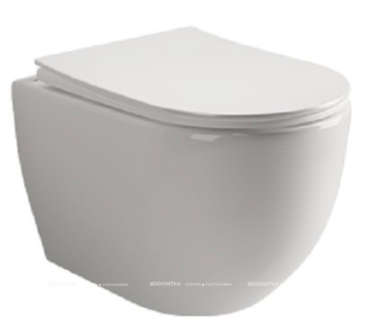 Комплект подвесной безободковый унитаз Ceramica Nova Mia Rimless CN1805 с ультра-тонким сиденьем SoftClose + инсталляция Creto Standart 1.1 INST-CR-1.1 - 2 изображение