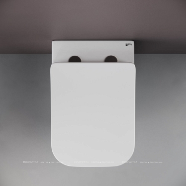 Комплект подвесной безободковый унитаз Ceramica Nova Cubic Rimless CN1806 36 x 53 x 37 см с сиденьем Soft Close + инсталляция Creto Standart 1.1 - 6 изображение