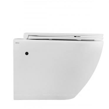 Унитаз подвесной безободковый Abber Bequem AC1103 с крышкой-сиденьем микролифт, белый - 2 изображение