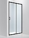 Душевая дверь 100 см Abber Schwarzer Diamant AG30100B стекло прозрачное, профиль черный - 3 изображение