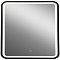 Зеркало Art&Max Genova 80 см AM-Gen-800-800-DS-F с подсветкой, черный
