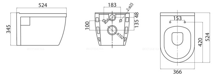 Унитаз подвесной BelBagno Loto BB070CHR/SC с крышкой-сиденьем микролифт, белый - 4 изображение