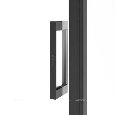 Душевая дверь Kerama Marazzi Vetro 110х195 см VE.110.SD.BLK.M профиль матовый черный, стекло прозрачное - 4 изображение