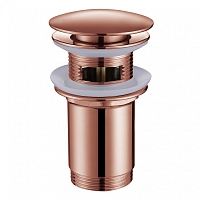 Донный клапан для раковины Abber AF0010MRG с переливом, розовое золото матовое