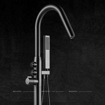 Смеситель для ванны Black&White Universe U7752GM темно-серый матовый - 3 изображение