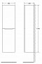 Шкаф-пенал подвесной BelBagno FLY-MARINO-1500-2A-SC-BO-P-L, 40 х 30 х 150 см, Bianco Opaco/белый матовый, левосторонний - 3 изображение