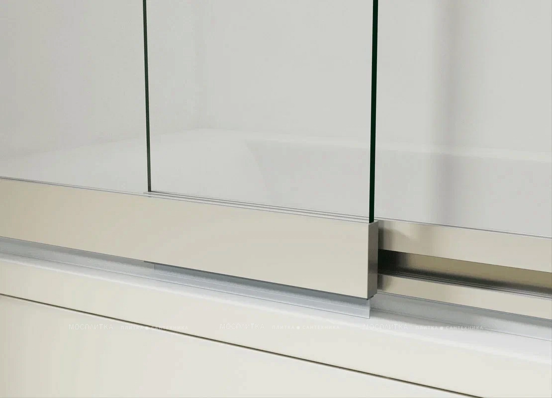 Шторка на ванну Vincea VSB-1E100CL 100x145 см хром, стекло прозрачное - 7 изображение