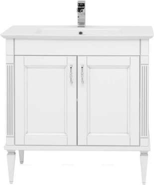 Комплект мебели для ванны Aquanet Селена 70 см, белая, серебро - 4 изображение