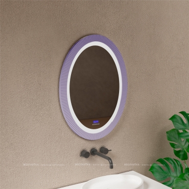 Зеркало Abber Stein 60 см AS6601Violett с подсветкой, фиолетовый - 2 изображение