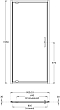 Душевая дверь Kerama Marazzi Vetro 90х195 см VE.90.PD.CR профиль хром, стекло прозрачное - 4 изображение