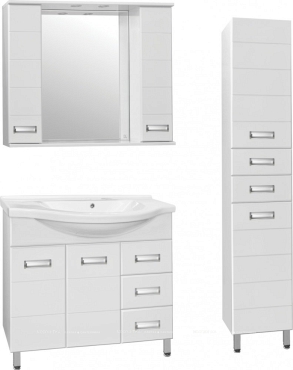 Зеркальный шкаф Style Line Ирис 100/С белый - 2 изображение