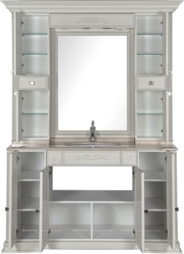 Зеркальный шкаф Aquanet Кастильо 160 белый - 4 изображение