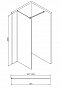 Душевая перегородка 100 см Abber Immer Offen AG61100B стекло прозрачное, профиль черный - 3 изображение