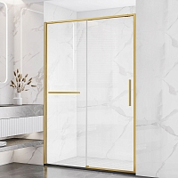 Душевая дверь Vincea Slim Soft 130х200 VDS-1SS130CLG, профиль брашированное золото, стекло прозрачное