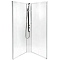 Задние стенки IDO Showerama 10-5 Comfort 100х100 см 558.313.00.1 прозрачное стекло, профиль белый