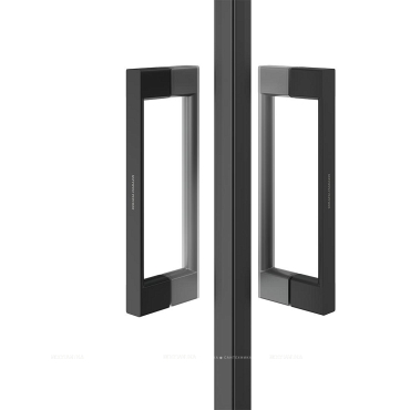 Душевой уголок Kerama Marazzi Vetro 90х90 см VE.90.SSD.BLK.M профиль матовый черный, стекло прозрачное - 2 изображение